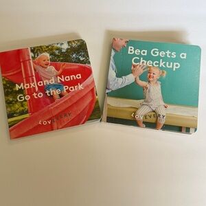 Lovevery Board Books Set: Bea Gets a Checkup & Max and Nana Go to the Park